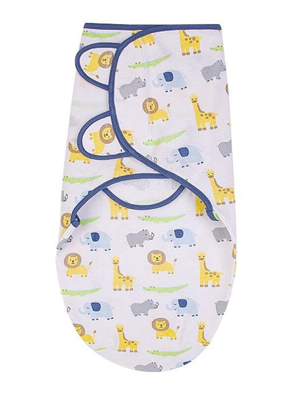 

Hudson Baby Zoo Wrap Swaddle Blanket for Baby Boys, 0-3 Months, Multicolour