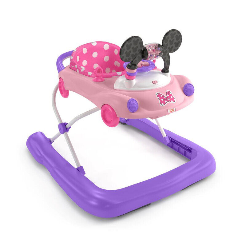 

Bright Starts - Disney Baby Minnie Mouse Go, Go Bows 3-in-1 Car Walker, Pink and Purple, 6-24 Months