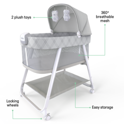 INGENUITY LULLANIGHT SOOTHING BASSINET: GEM