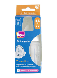 Tigex Transition+ Anti-Colic Bottle with Temperature Alert, 150ml, Clear