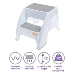 Dreambaby Toddler & Me 2 Step Stool - Grey