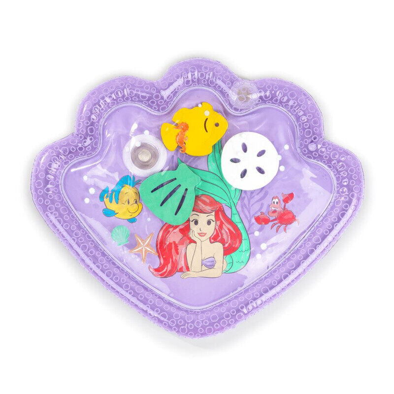 

Bright Starts - Disney Princess Ariel Tummy Time Water Mat, The Little Mermaid Sea Treasures, Purple, Baby Girl Newborn +