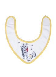 Tigex Winnie the Pooh Cotton Feeding Bib with Bandana, White/Yellow