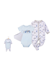 Hudson Baby Dinosaurs Layette Set for Baby Boys, 3 Pieces, 6-9 Months, Multicolour