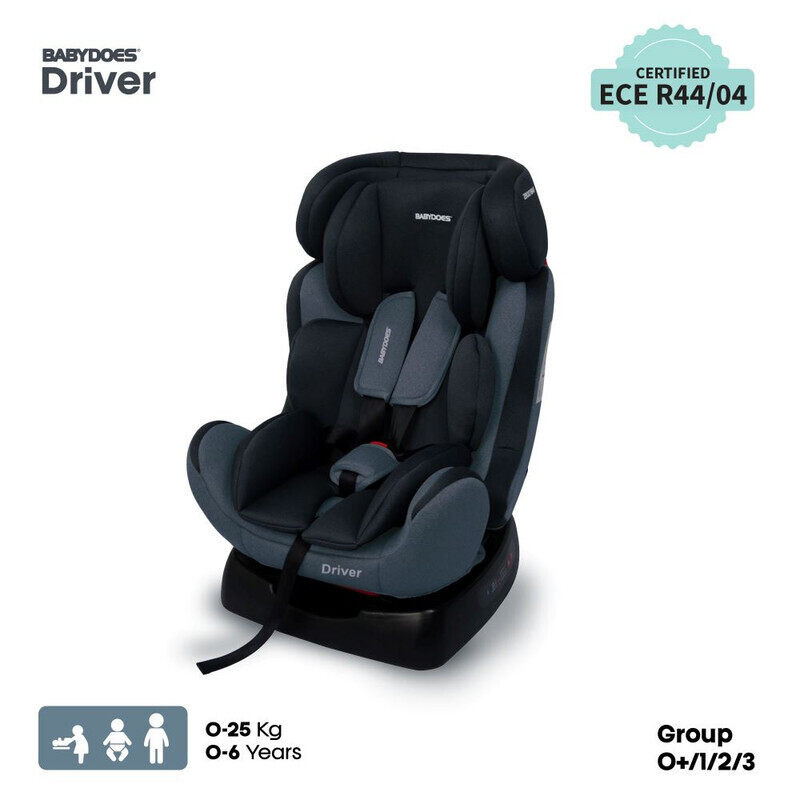 

BABYDOES DRIVER - Baby/Infant/Kids Travel Car Seat, Group 0+1+2, Rearward/Forward Facing, 3x Reclining, Padded Seat, 0- 6 Years (Upto 25 kg) - Black