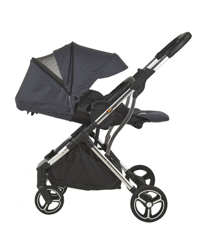 GOKKE-REVERSIBLE BABY STROLLER - Navy Blue