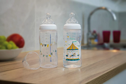 Tigex Autonomy+ Silicone Anti-Colic Baby Feeding Bottle, 300ml, Clear