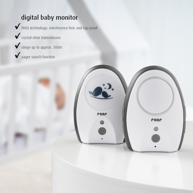 Reer Rigi Digital Baby Monitor, White/Grey