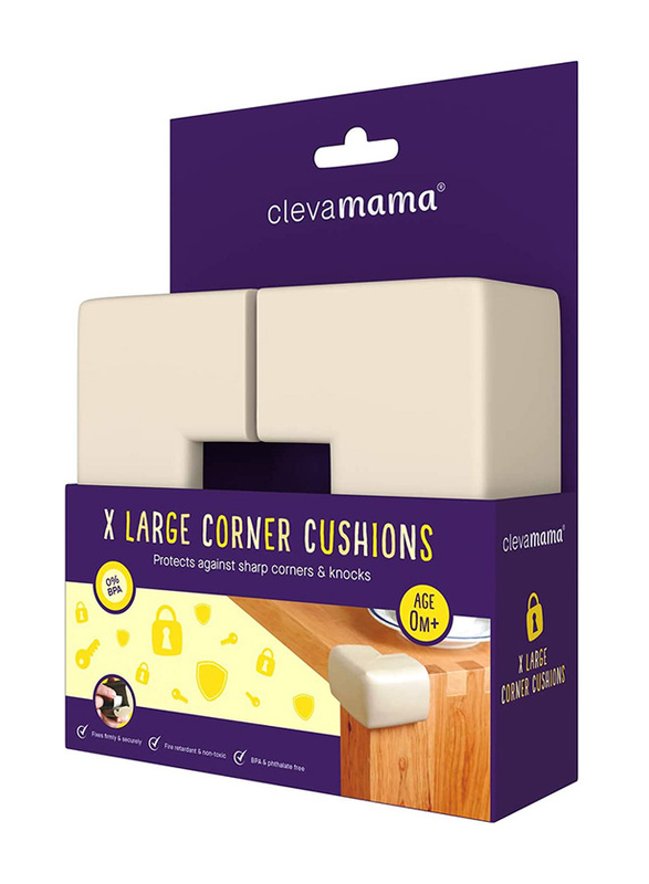 Clevamama X-Large Corner Cushions, 4 Pieces, Brown