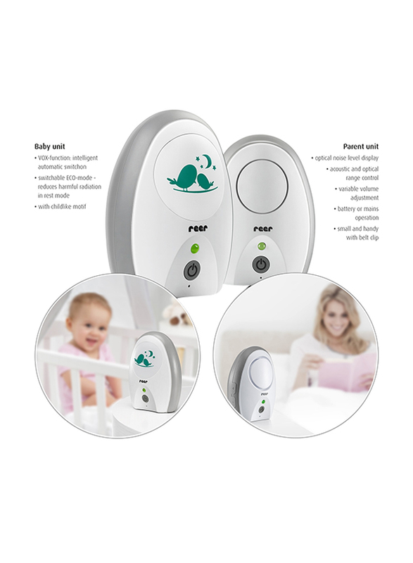 Reer Neo Digital Baby Monitor, White/Grey