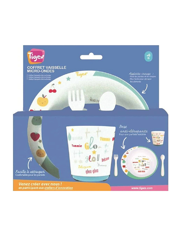 Tigex Microwave Baby Dinner Set, Multicolour