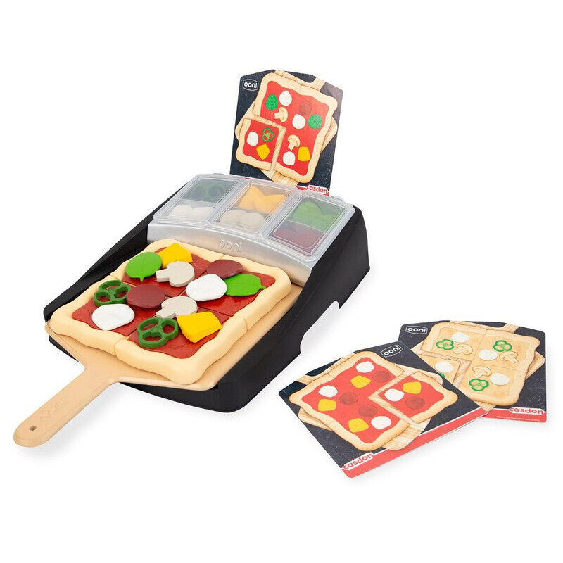 

Casdon Ooni Pizza Topping Station, Pretend playset with toppings, peel & recipe cards (Ages 3+)