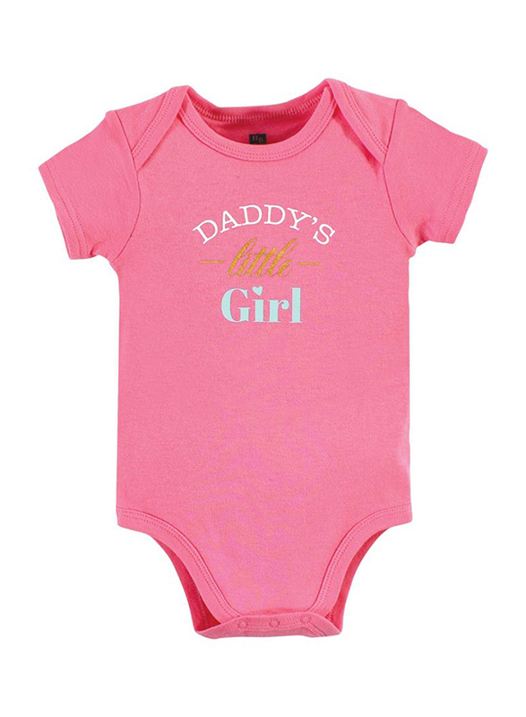 Hudson Baby Princess Short Sleeve Bodysuit Set for Baby Girls, 3 Pieces, 0-3 Months, Multicolour