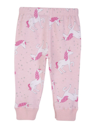 Hudson Baby Unicorn Pant Set for Baby Girls, 3 Pieces, 3-6 Months, Multicolour