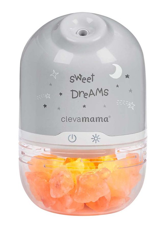 Clevamama Cleva Pure Salt Lamp with Air Purifier, Grey