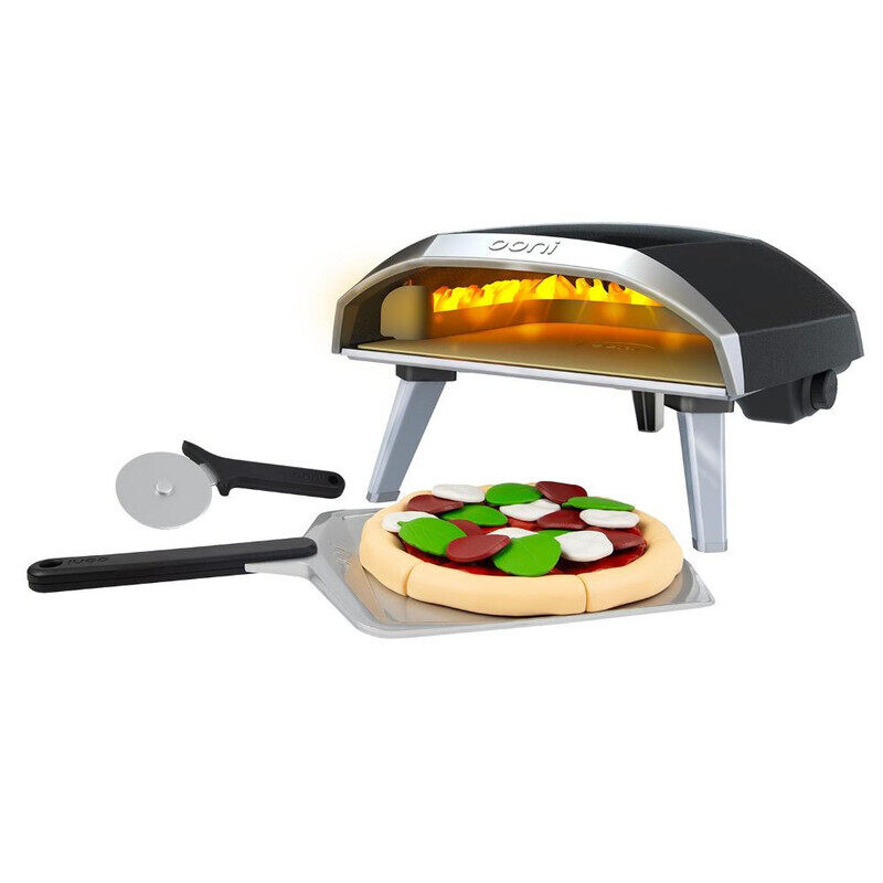 

Casdon Ooni Pizza Oven Toy Set, Mini kitchen playset with flame effect, peel & cutter (Ages 3+)