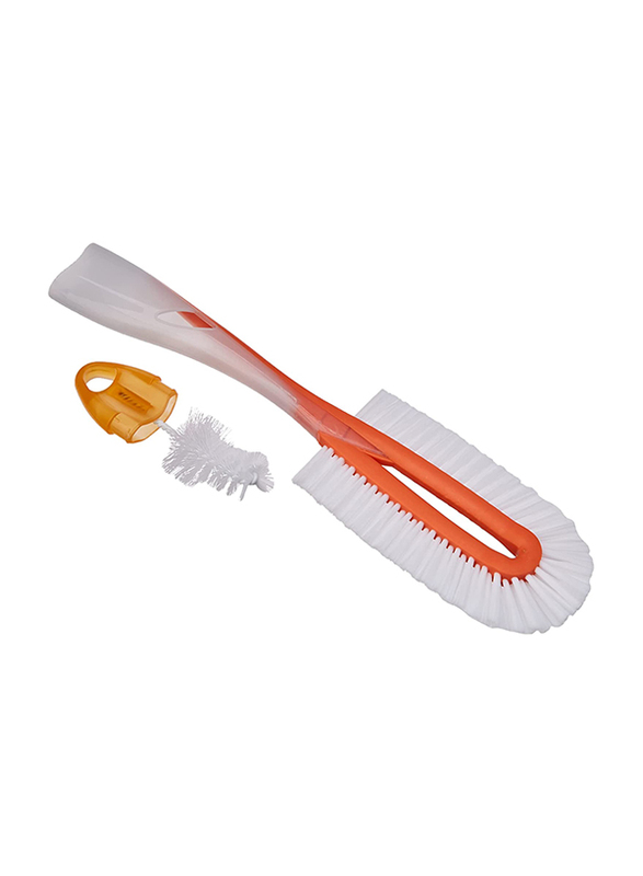 Tigex 360° Flexible Bottle Brush, Orange/White