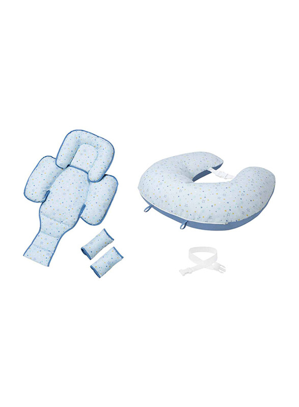 

Clevamama Cleva Cushion Nursing Pillow & Baby Nest, Blue