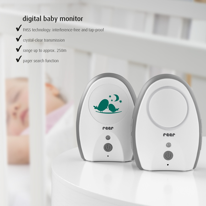 Reer Neo Digital Baby Monitor, White/Grey