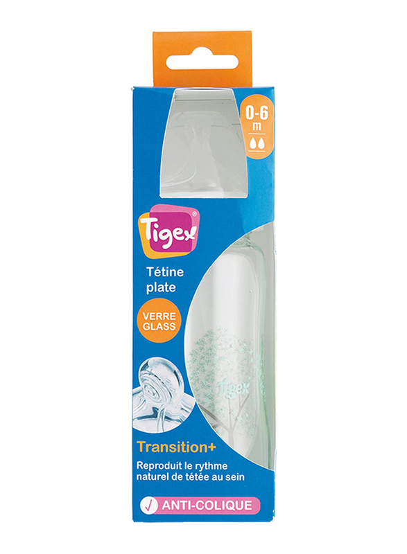 Tigex Transition+ Anti-Colic Bottle, 240ml, Clear