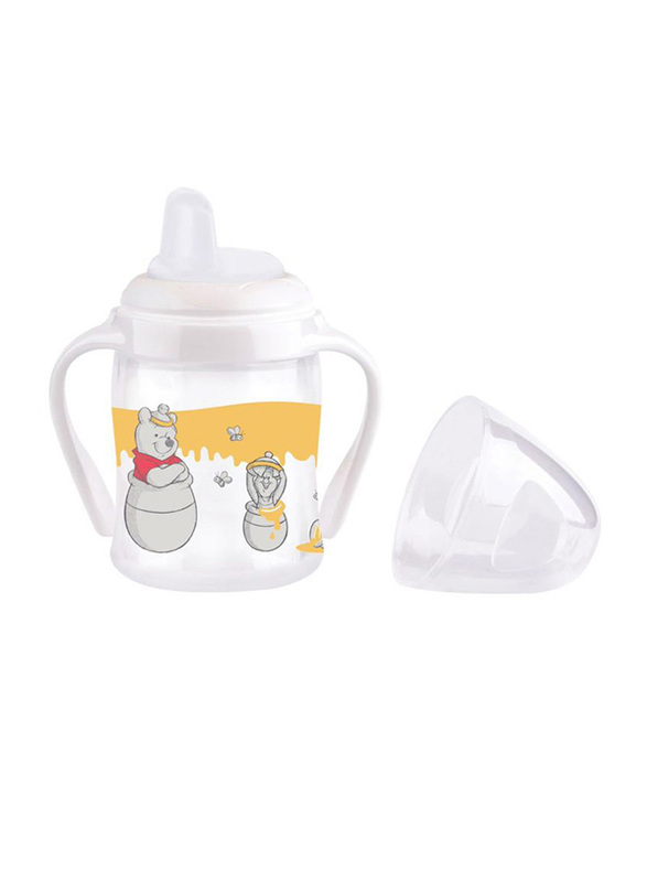 Tigex Anti Leak Winnie the Pooh Cup Hard Top with Handles, 150ml, Clear/Yellow