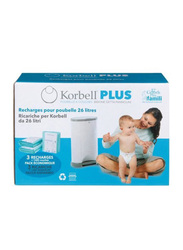 Korbell 26L Plus Nappy Disposal Bin Refill for Kids, Green