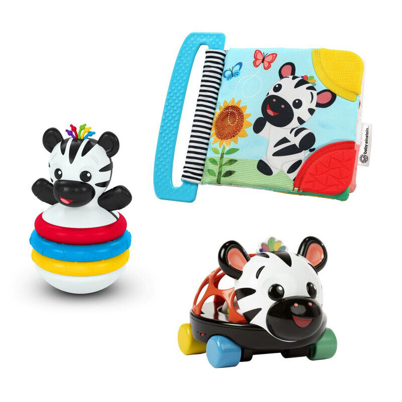 

Baby Einstein Zen the Zebra Gift Set, Car toy, teether stack & cloth book (Ages 3 to 36 months)