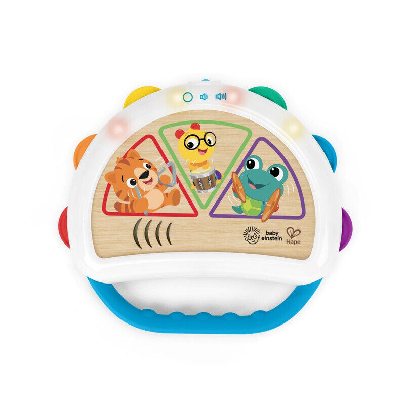 

Baby Einstein - Hape Tap & Shake Magic Touch Tambourine, Musical Discovery Toy, Sounds & Lights, Ages 6 Months+