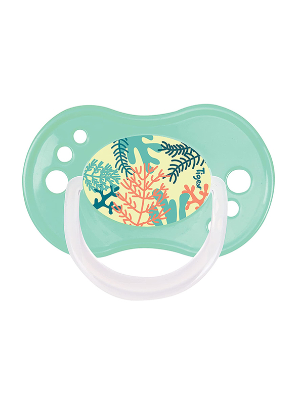 Tigex Fish Reversible Silicone Pacifiers, 0-6 Months, 3 Pieces, Multicolour