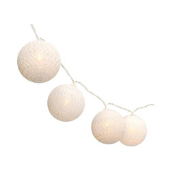 Warm White Cotton Ball String Lights for Bedroom 3M / 9.84Ft 10 LED Cotton Ball Fairy Lights Battery Powered Cotton Ball Lights Indoor Outdoor Party Decoration LED Light