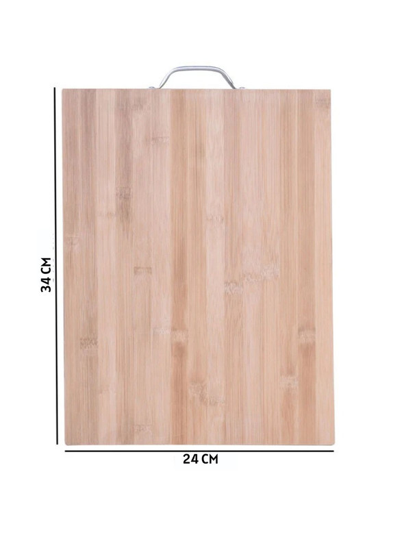 2 Pcs Bamboo Cutting Boards For Kitchen Wooden Cutting Board For Chopping Meat, Vegetables, Fruits, Cheese, Knife Friendly Serving Tray With Handles 40X30CM And 34X24CM