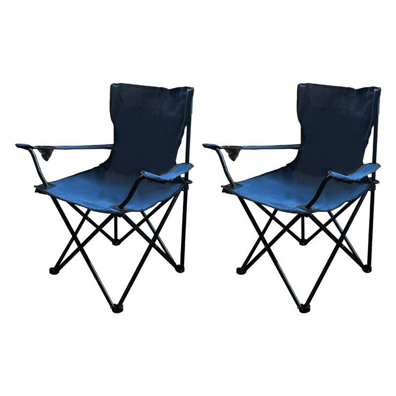 

Yuwell 4Pcs Outdoor Folding Chair With Armrest Camping Fishing Seat Portable Beach Camping Chair Picnic Beach Chair Outdoor Portable Chair 80X47X40CM Dark B