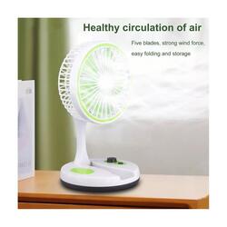 Desktop Fan Foldable Fan With LED Light Type-C Charging Folding Fan Portable Cooler Fan Low Noise Air Cooling Fan For Home Desk And Office