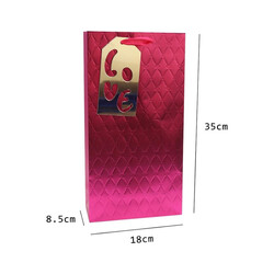 Gift Bags With Comfortable Handle Set Of 6 Pcs For Birthday Wedding Gift Shopping And More Pink Love Bag 18L x 8.5W x 35H