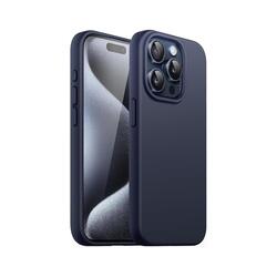 iPhone 15 Pro Max Case Silicone Phone Case Shockproof Protective Case Cover Anti-Scratch Microfiber Lining 4 Layers Ultra Slim iPhone Case 6.7 Inch iPhone 15 Pro Max Silicone Case Navy Blue