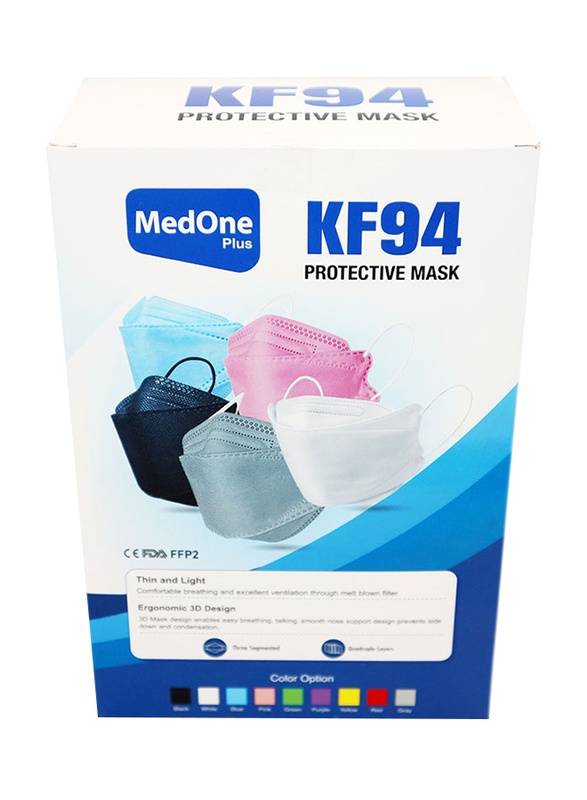MedOne KF94 Protective Face Mask, Yellow, 30 Pieces