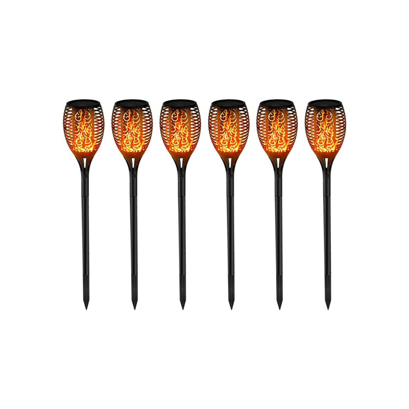 

Yuwell Solar Lights Upgraded Camping Light 58CM IP65 Waterproof Flickering Flames 33 LED Torches Lights Outdoor Solar Landscape Decoration Lighting Auto On/O
