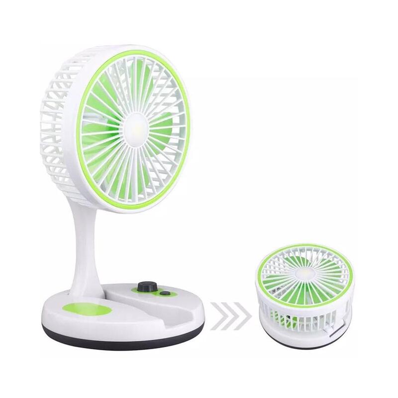 Desktop Fan Foldable Fan With LED Light Type-C Charging Folding Fan Portable Cooler Fan Low Noise Air Cooling Fan For Home Desk And Office