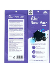 Air Queen Nano Face Mask, Black, 20 Pieces