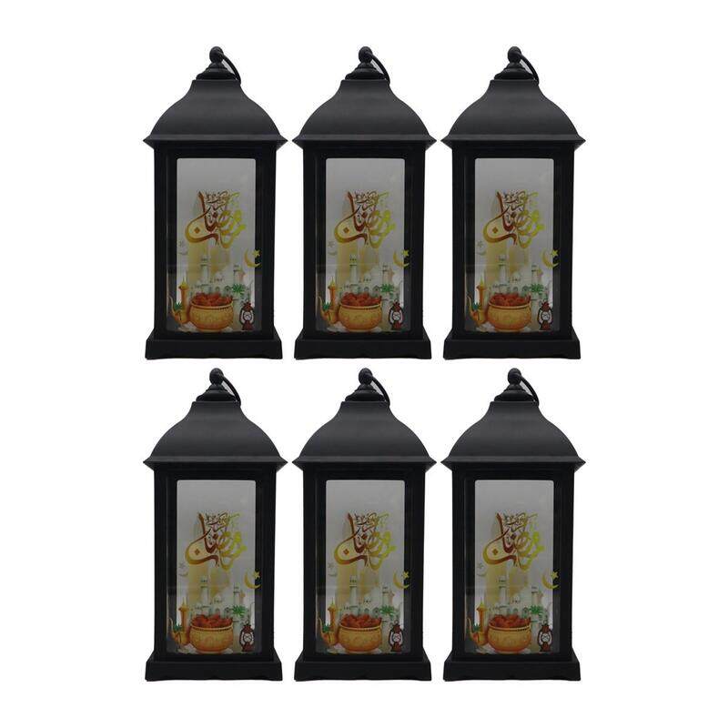 

Yuwell 6 Pcs Ramadan Lantern Ramadan Decoration Light Eid Decoration Lantern For Indoor And Outdoor Use