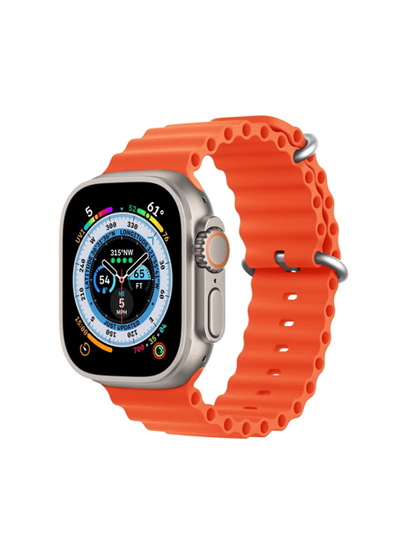 Yuwell Adjustable Replacement Band for Apple Watch 42mm/44mm/45mm/49mm, Orange