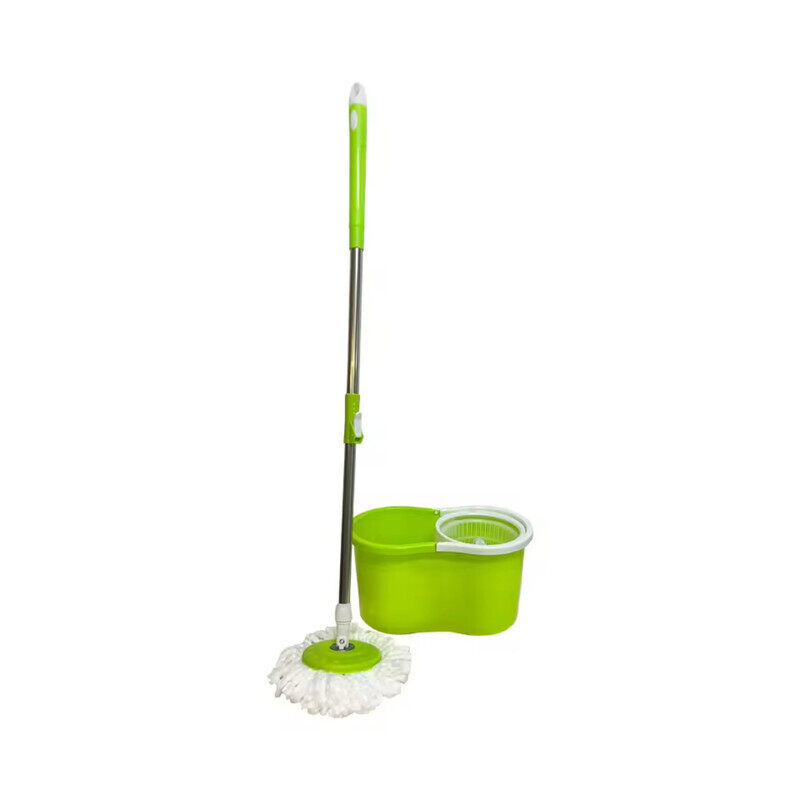 

Yuwell Microfiber Spin Mop & Bucket Floor Cleaning Mop 360° Floor Mop Spin Mop Easy Mop With Extended Easy Press Handle With Cleaning Bucket Green/White