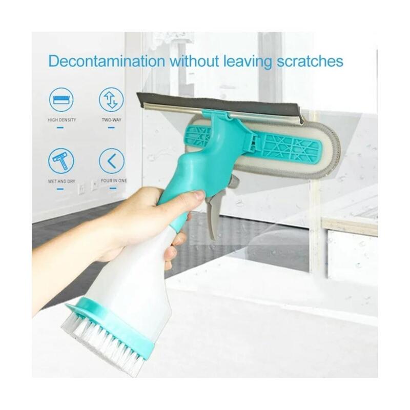 4-in-1 Cleaning Brush With Water Spray Function Can Be Used To Scrape Water Scrape Glass Clean Mirrors Brush Spray Bottles Of Disinfectant Water And Sterilize Window Squeegee Cleaning Glass Wiper