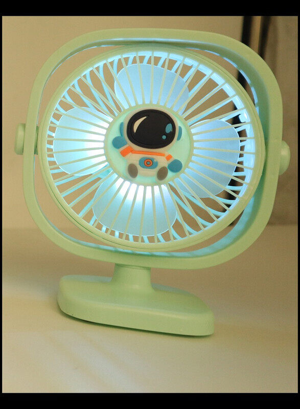 USB Fan Strong Wind Ultra Quiet Small Desk Fan Adjustable Rotation Mini Table Fan With 2 Fan Speeds And 2 Light Modes Adjustable Fan Personal Fan For Home Office And Desktop Pink