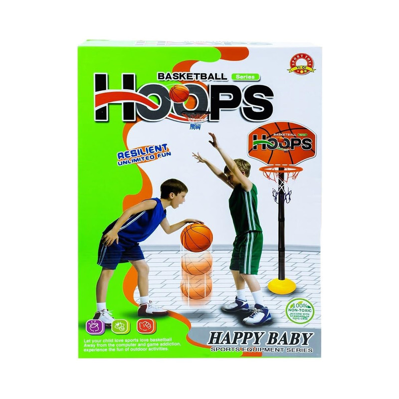 Mini Basketball Hoop Set Sturdy Base With Adjustable Stand Kids Basketball Stand Goal Toy Set With Ball And Pump For Different Age Kids Indoor And Outdoor Activity Game Basketball Hoop Stand 132CM