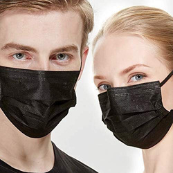 MedOne Plus 3-Layer Protective Disposаble Face Mask, Black, 50 Pieces