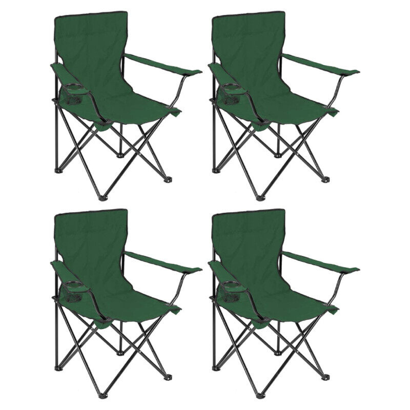 

Yuwell 4Pcs Outdoor Folding Chair With Armrest Camping Fishing Seat Portable Beach Camping Chair Picnic Beach Chair Outdoor Portable Chair 80X47X40CM Green