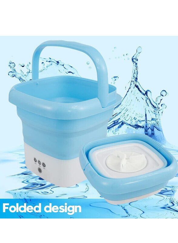 Folding Washing Machine Mini Automatic Clothes Washing Machine Portable Lightweight Automatic Washing Machine With Detachable Drain Basket 8 Liter Portable Washer Spin Dryer With 3 Adjustable Modes