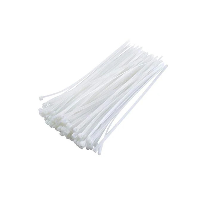 3.6X300MM Cable Ties 100 Pcs Wire Ties Self-Locking Heavy Duty Nylon Plastic Zip Ties Wraps For Office, Household And Outdoor White