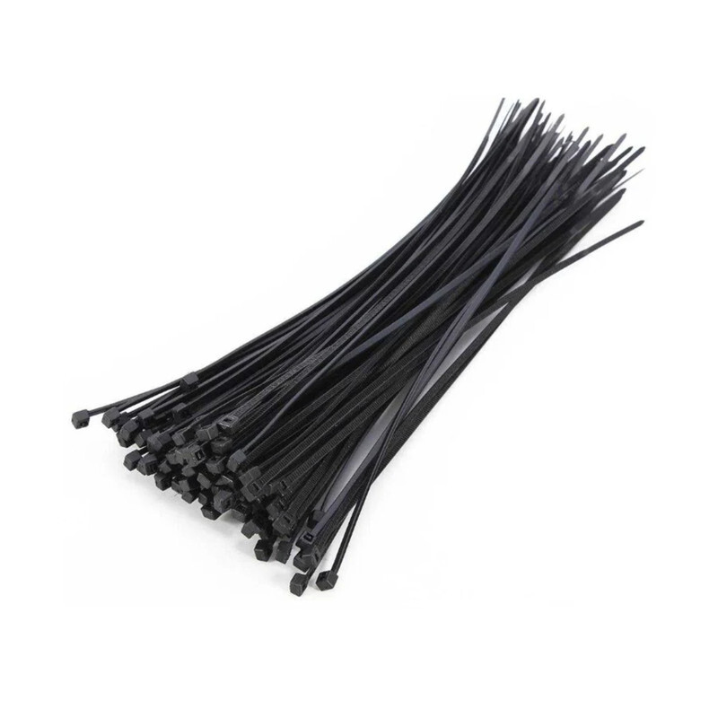 

Yuwell 4.8X300MM Cable Ties 100 Pcs Wire Ties Self-Locking Heavy Duty Nylon Plastic Zip Ties Wraps For Office, Household And Outdoor Black